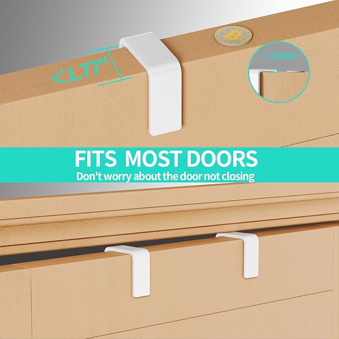 HapiRm Over Door Organizer Storage - Hanging Door Organizer with 4 Metal Large Capacity Baskets and Adjustable Coat Hook for Bathroom Bedroom Kitchen Pantry Closet Cabinet