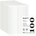 100 Count Disposable Cleaning Towels and Dish Cloths,Super Absorbent Dishcloths,Multi-Surface Cleaning Wipes for Kitchen Dishes, Windows, Bathroom (White)