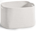 Woven Cotton Rope Storage Basket for Organizing, Cute Decorative Baskets for Gifts Empty, Organizer Bins for Dog Toy, Baby Laundry, 15“×11”×9.5“, Off White