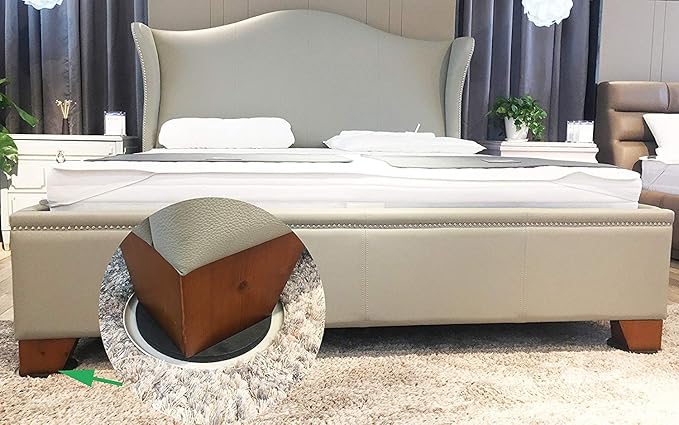 Ezprotekt 8 Pack Reusable Large Furniture Movers Sliders for Carpet, 5" Round Furniture Moving Pads, Carpet Sliders for Heavy Sofa Bed Couch Fridge, Move Items Easily and Quickly (Beige)