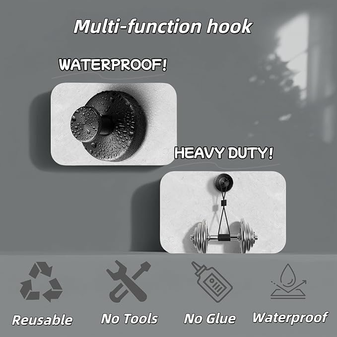 2025 Upgraded Stainless Steel Heavy Duty Suction Cup Hooks For Shower Bathroom Accessories Removable Hook For Glass Window Door Wall Hooks For Hanging Towels Robes Wreaths (Pack Of 5, Black)