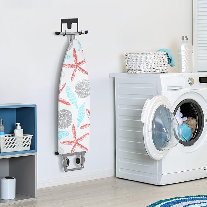 ORLESS Ironing Board Holder Wall Mount, Ironing Board Hanger, Ironing Board Holder, Iron Board Hook Wall Mount, for Laundry Rooms