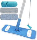 Microfiber Mops for Floor Cleaning, Multi Surface Floor Cleaner with 2 Microfiber Dry Wet Mop Pads + 2 Dusting Clothes for Sweeping and Mopping