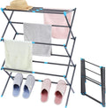 APEXCHASER Clothes Drying Rack, 3-Tier Laundry Drying Rack for Clothes, Expandable Metal Clothing Dryer, Collapsible Towel Rack, Air Drying Rack, Graphite
