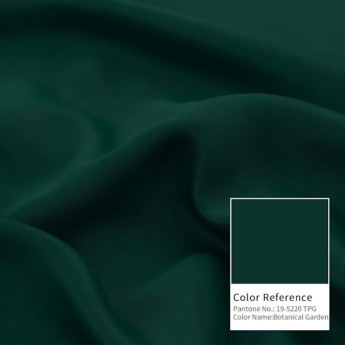 BGment Emerald Green Blackout Curtains 40 Inch Length for Short Window - Small Thermal Insulated Drapes with Rod Pocket for Bathroom Ktichen Cafe Rv Camper, 34 x 40 Inch, 2 Panels