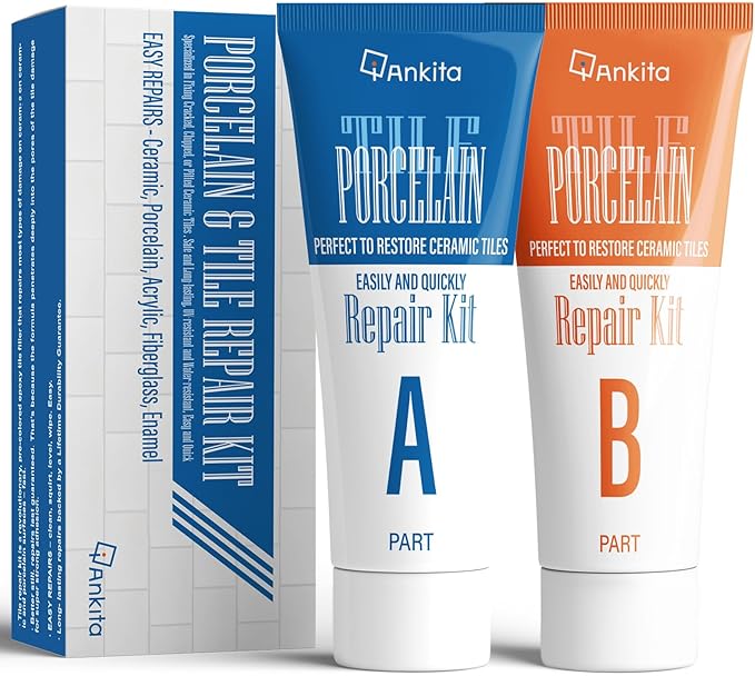 Porcelain Repair Kit White, High-Gloss Chipped Sink & Tile Repair Kit to Quickly Fix Sinks Chips and Tile Cracks with High Bond Strength, Porcelain Sink Repair Kit for Tub, Tiles, Sinks and Toilet