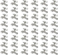 48 Pack Hinge Pin Brushed Nickel Door Stopper, Adjustable Heavy Duty Hinge Pin Door Stop with Rubber Bumper Tips