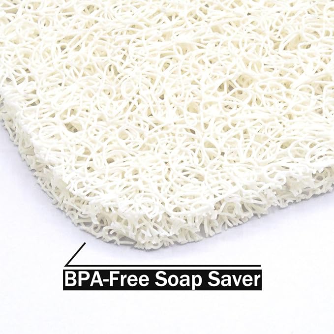 Bar Soap Dish Holder for Shower Bathroom Stainless Steel Rust Proof Self Draining with White Soap Saver Pad