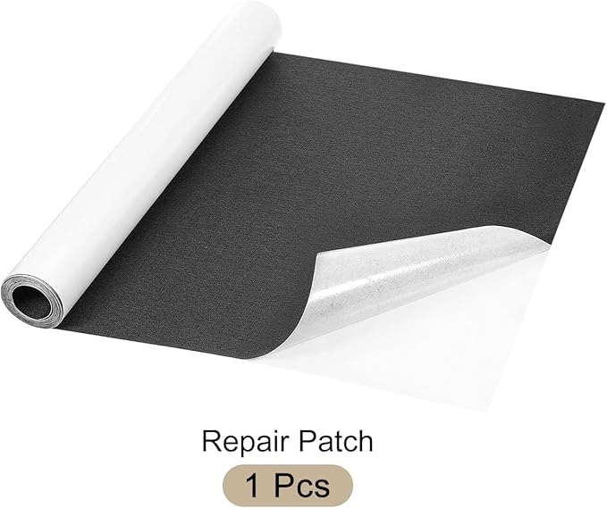 Repair Patches Repair Tape Self-Adhesive DIY Repair Patch Linen Gear Patch for Sofa, Furniture, Chair, Clothing,Tents,17x79 Inch,Black