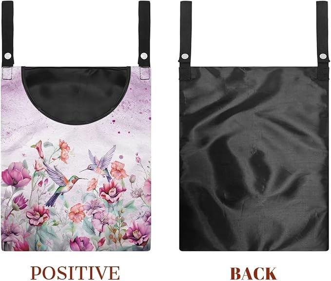 Hummingbird Adjustable Door-Hanging Laundry Clothespin Bag Clothespin Storage Bag Laundry Clothespin Bag, Hanging Storage Organizer with Hanging Rope for Outdoor and Indoor
