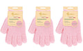 Evridwear Exfoliating Gloves for Shower, 100% Nylon Thick Soft Medium Heavy Bathing Gloves Dead Skin Remover Body Scrubber Smooth Skin with Hang Loop, 3 Pairs Moderate Pink