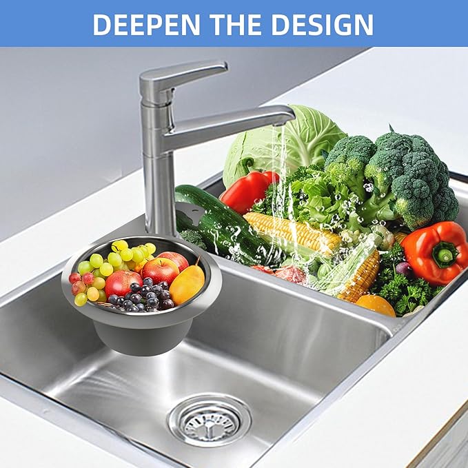 Stainless Steel Drainage Basket, Corner Sink Filter Basket,4.5-inch Sink Drainage Filter and Faucet Hanging Stainless Steel Drainage Basket, Kitchen Sink Drainage Filter, Sink Drainage Filter（2Pcs）