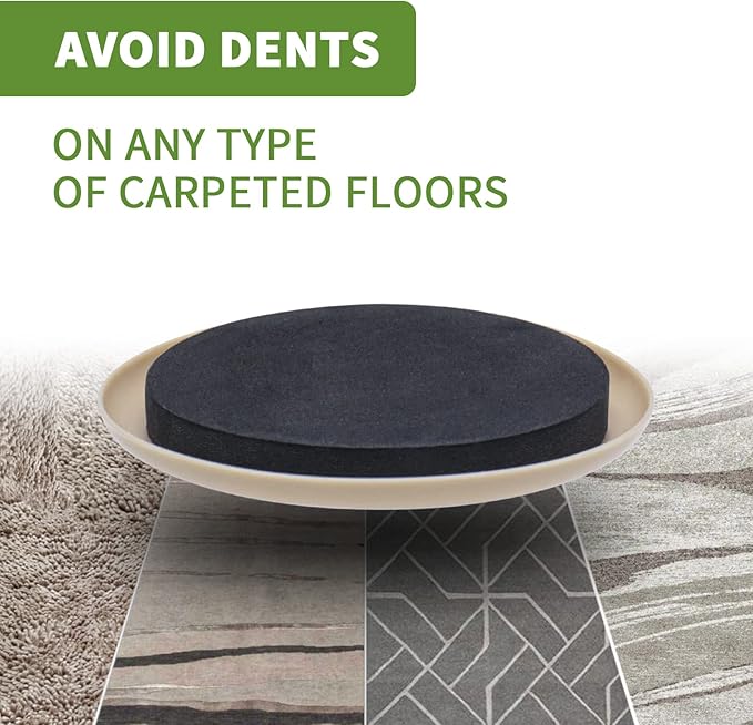 Furniture Sliders for Carpet 8 PCS - 3 1/2 inch Furniture Moving Slider Chair Legs Floors Protectors– Move Your Furniture Easy & Safely(for Carpet)