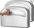 2 Packs Toilet Seat Cover Dispenser Wall Mount Commercial, Half Fold Toilet Seat Cover Dispenser, 304 Stainless Steel, 16-Inch