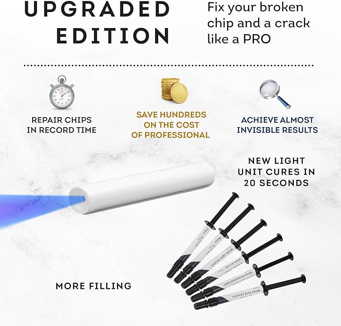 Tile Repair Kit by Stowsen - Also Works as Bathtub Repair Kit I Ideal to Fix Your Broken Chip or Crack on Marble, Corian, Porcelain and Granite Countertops