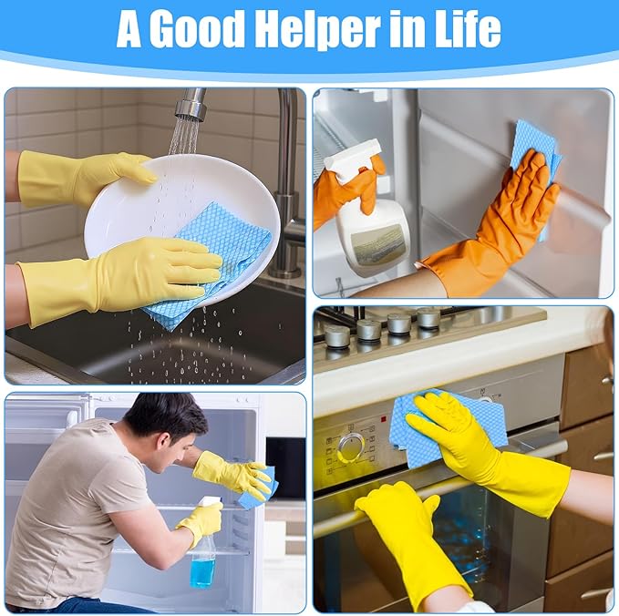 JIEYAO 300 Pcs Disposable Dish Cloths, Non-Woven Cleaning Towels Reusable Kitchen Handy Wipes 15.7x13.7 Inch Blue Disposable Rags for Kitchen Bathroom Office Household Cleaning