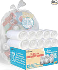 33 Gallon Trash Bags, 250 Count Bulk, Heavy Duty Clear Plastic Recycling Garbage Bags, Multi-purpose Can Liners for Business Home Commercial, Industrial Contractors, Storage & Outdoor