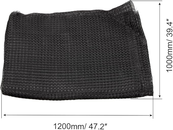 PATIKIL 47.2" x 39.4" Air Conditioner Air Filter Material, Plastic Dustproof Filtering Mesh Screen Replacement for Air Conditioning, Black