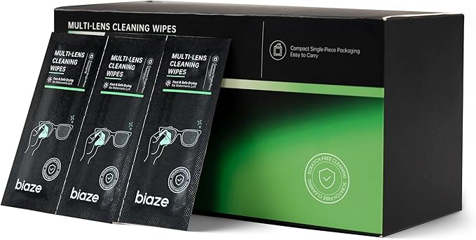 400 Count Lens Wipes for Eyeglasses, Eye Glasses Cleaner Wipes Pre-moistened Individually Wrapped Sracth-Free Streak-Free Eyeglass Cleaning Wipes for Camera Lens, Sunglass, Goggles