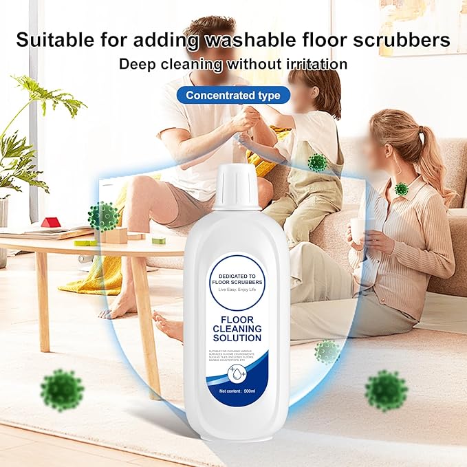 GCW Cleaning Solution Refill 500ML Blue Bottle Original Flavor Floor Cleaner Solution Compatible With Tineco iFLOOR, 3, S3, S5, S5 COMBO, S5 Pro 2, S6, S7 PRO, S7 COMBO Wet Dry Vacuum (1 bottle)
