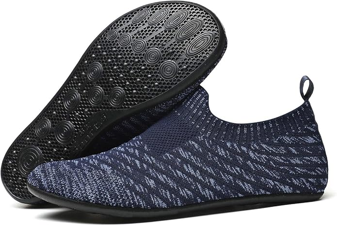 QZKDM Lightweight Slip on Grip Indoor House Slippers Barefoot Non Slip Home Exercise Yoga Shoes for Men Women