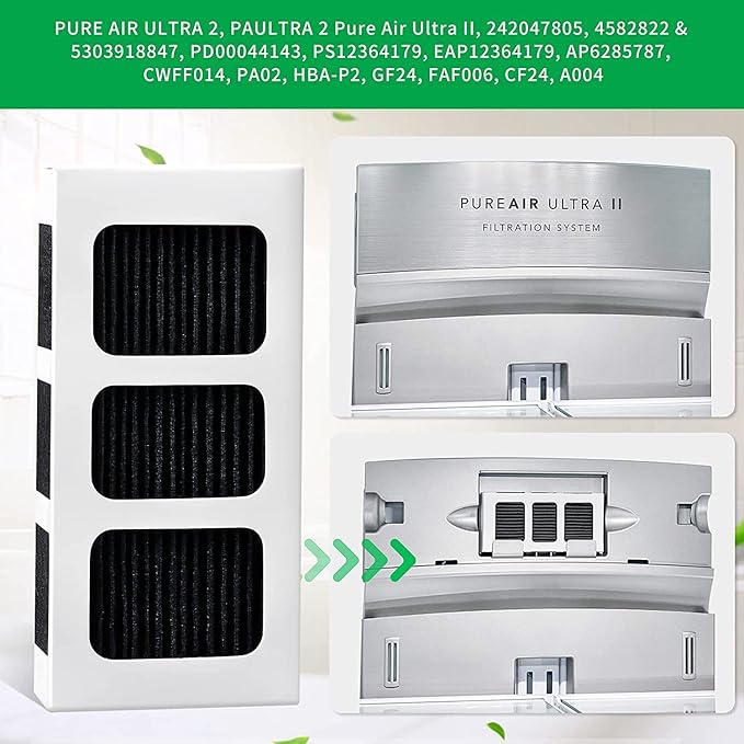 KEEPOW Air Filter Replacement Compatible with Frigidaire Paultra2 Air filter, Pureair Ultra ii, Electrolux 242047805, 5303918847, EAP12364179 (2 Pack)