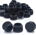 Plastic Plugs Furnigear Tubing End Caps Chair End Caps 1" Outside Bottom Round Tubing Caps Round Furniture Sliders Glides Black (Fit 0.9–0.94" Tube Inner Diameter, 40pack)