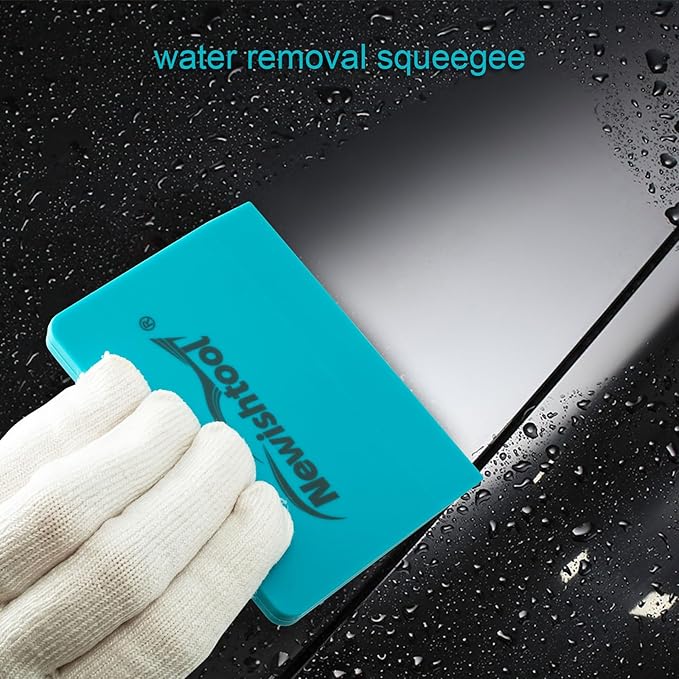 NEWISHTOOL Soft Silicone Small Squeegee for Vinyl, 2 PCS PPF Tools Window Tinting V-Blade Scraper for Window Film Application, Car Paint Protective Film Installation & Water Removal