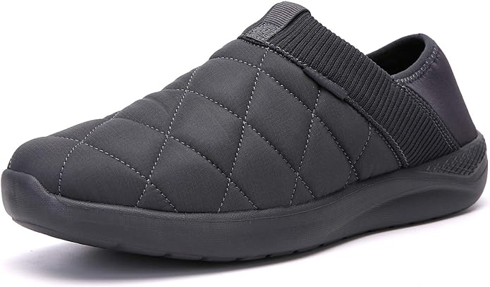 KUBUA Slippers for Men and Womens Indoor House Shoes Plush Slip on Outdoor Garden Loafers