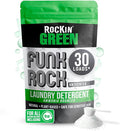 Rockin' Green Laundry Detergent, Plant based, All Natural Laundry Detergent Powder, Vegan and Biodegradable Odor Fighter, Safe for Sensitive Skin (Funk Rock Ammonia Bouncer 30 Loads - Unscented)