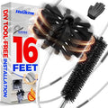Holikme 16 Feet Dryer Vent Cleaner Kit, Lint Remover,Fireplace Chimney Brushes, Extends Up to 16 Feet, Synthetic Brush Head, Use with or Without a Power Drill