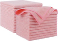 AIDEA Microfiber Cleaning Cloth Pink 20PK, Microfiber Towels for Cars, Premium Car Cloths, Dusting Cloth Lint Free Cleaning Rags for SUVs, House, Kitchen, Window, Workshops,12×12"