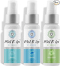 Mist N' Go by Omaze Travel Toilet Odor Eliminator - Toilet Spray for Bathroom Air Freshener - Clean Mix, Regular Size (2oz x3)