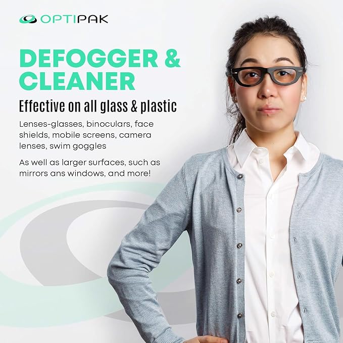Anti Fog Microfiber Cleaning Cloth for Glasses | Individually Wrapped Microfiber Lens Cleaning Cloth for Eyeglasses, Lenses, Binoculars, Face Shields, Ski Masks or Swim Goggles (1 Count)