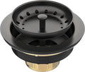BOTEMY Stainless Steel Bronze Sink Drain Strainer Kit 3-1/4 inch Kitchen Drain Assembly with Metal Center Knob Basket Stopper Replacement for Standard Kitchen Sinks, Oil Rubbed Bronze