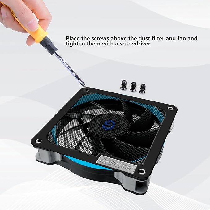140mm PC Dust Filter for Computer Cooler Fan/PSU/Routers PVC 50 Mesh, Magnetic Dust Mesh Computer Fan Filter Grills with Screws Dustproof Case Cover (PVC V4.0, 140 * 140mm, 5pcs, Black)