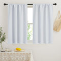 RYB HOME 45 inch Curtains for Kitchen Room Darkening Privacy Mini Curtain for RV Camper Bathroom Small Window, Width 34 x Length 45 inch, 2 Panels Set, Greyish White