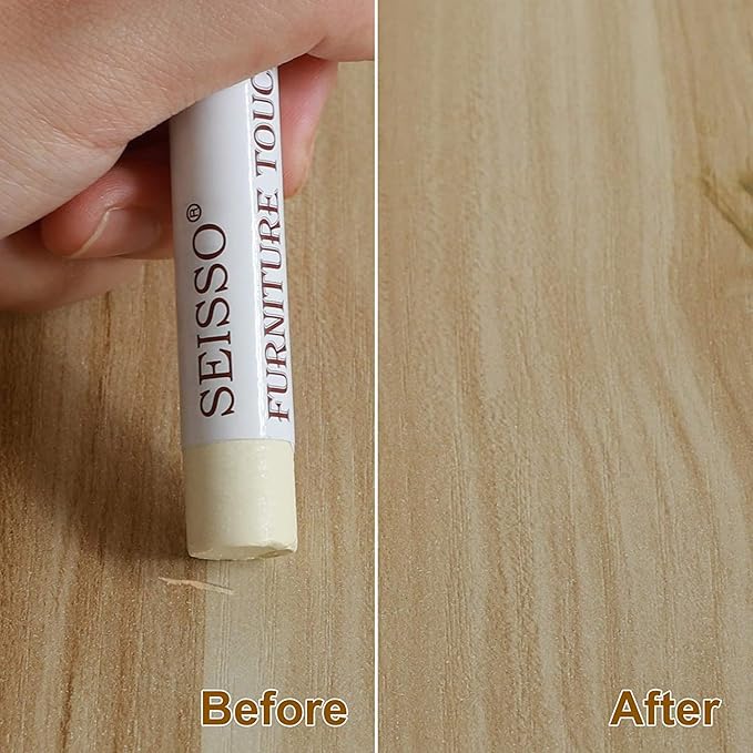 SEISSO Wood Filler Sticks, Furniture Wax Crayons for Scratches, 10 Pcs Wood Floor Repair Wax Filler Sticks, Touch Up Wax Sticks Repair Kit for Scratches, Holes, Floor, Laminate, Carpenters