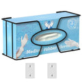 Glove Box Holder for Wall Mount, Disposable Glove Dispenser, Metal Box Organizer for Rubber Latex Gloves Facial Tissue
