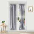 DWCN French Door Curtains – Rod Pocket Thermal Blackout Curtain for Doors with Glass Window, Kitchen and Patio Doors for Privacy, 23 X 72 Inches Long, 1 Curtain Panel with Tieback，Silver Grey