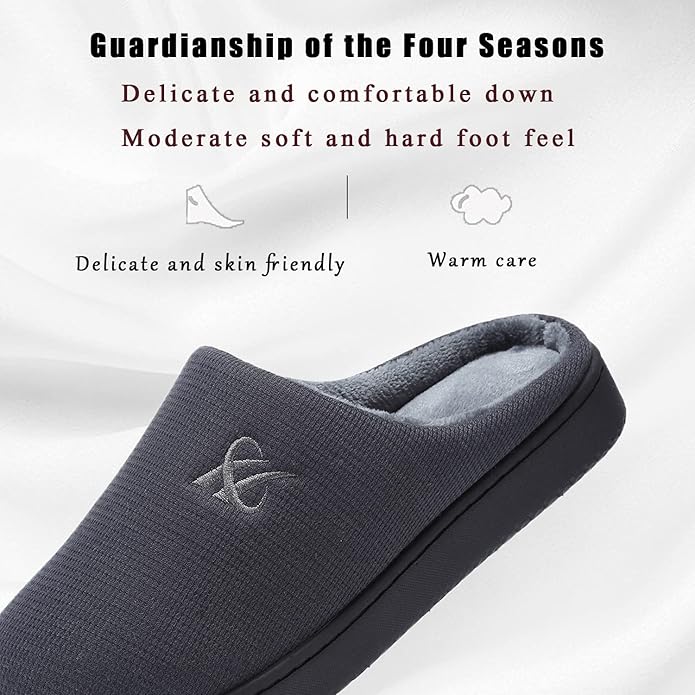 Memory Foam Slippers for Women's and Men's Casual House Shoes