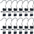 15/30Pcs Upgrade Double Head Clamp Dipped Clothespin for Laundry Hooks with Clips, Boot Holder, Hanging Clips, Portable Multifunctional Hangers Single Clip Space Saving for Jeans, Hats (30, Black)