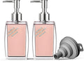Pink Soap Dispenser with Refillable Plastic Pump for Bathroom Sink or Kitchen Counter, Ideal for Hand Soap, Liquid Soap, Dish Soap, or Lotion Use