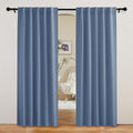 RYB HOME Coastal Blackout Curtains for Bedroom - Thermal Insulated Curtains and Drapes Privacy Shades for Living Room Dining Closet, W42 x L80 inch, 2 Panels, Aqua