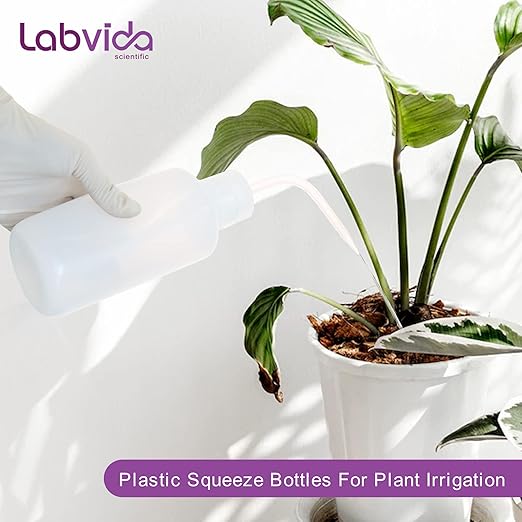 New Releasedd Thick Wall 500ml/17OZ Squeeze Bottle Set 2pcs - Versatile Durable Plastic Wash Bottles for Lab Use and Plant Watering