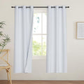 PONY DANCE White 100% Black Out Curtains 72 inch Length, Thermal Insulated Window Treatment Blacout Drapes for Bedroom, Room Darkening Noise Reducing Curtains for Living Room(2 Panels, 34 inches Wide)