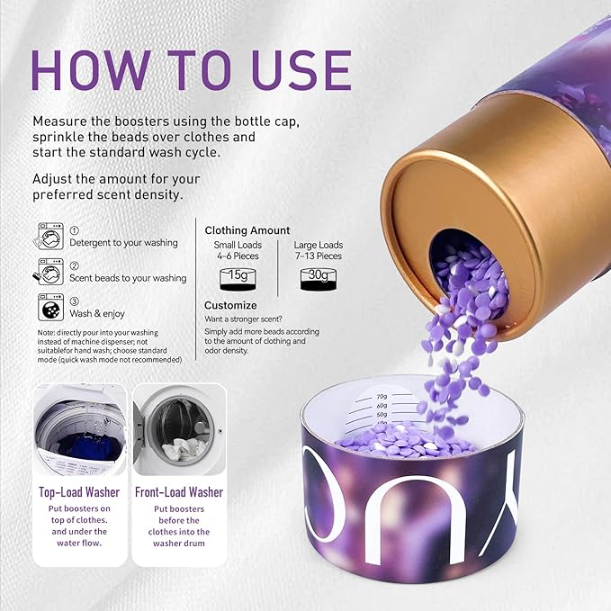 YUCO Scent Beads Laundry Natural,Ultra-Concentrated Two-Color Laundry Beads,Effective Fabric Deodorizer,Soften,Static Free,Microcapsule Technology Scent Lock Fresh Last 12Weeks(Ocean Cedarwood,12.6OZ)