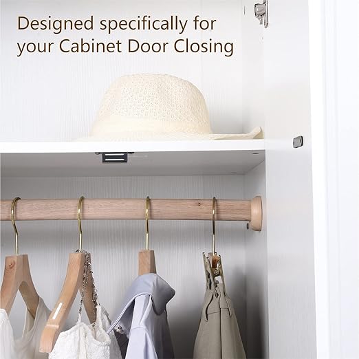 Mousike Cabinet Magnets Magnetic Door Catch Stainless Steel Door Magnet for Kitchen Bathroom Cupboard Wardrobe Closet Closures Cabinet Door Drawer Latch 20 lbs (Black 16Pack)