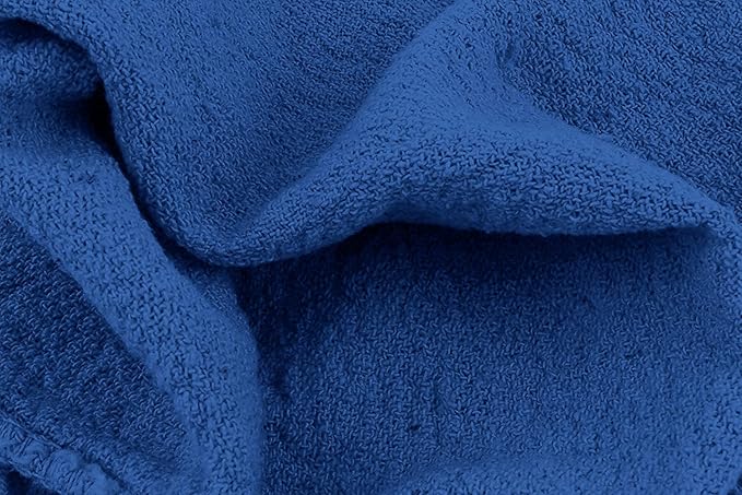 Avalon Towels Cotton Shop Rags – (Pack of 100) Size 12x14 Inches Cleaning Rags – Absorbent Shop Towels and Multipurpose Cleaning Towels for Automobiles, Industries, Garage and Homes (Blue)