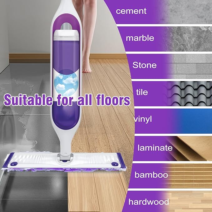 20 Pack Power Mop Refills Pad Compatible with Swiffer Power Mop Multi-Surface &Wood Mopping Pad Refills, Disposable Spray Wet Mopping Pad Replacement for Floor Cleaning